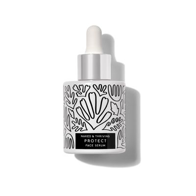 Naked &amp; Thriving Protect Antioxidant Face Serum | Peptides, Green Tea, Hyaluronic Acid | Vegan &amp; Naturally-Derived | Support Hydration &amp; Fortify Against Visible Signs of Aging (1.0 fl oz/30 mL)