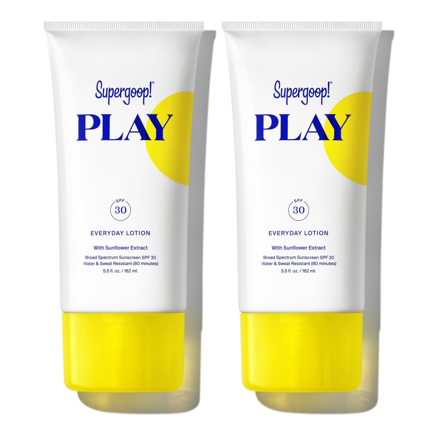 Supergoop! PLAY Everyday SPF 30 Lotion - 5.5 oz, Pack of 2 - Broad Spectrum Body &amp; Face Sunscreen for Sensitive Skin - Water &amp; Sweat Resistant - Great for Active Days