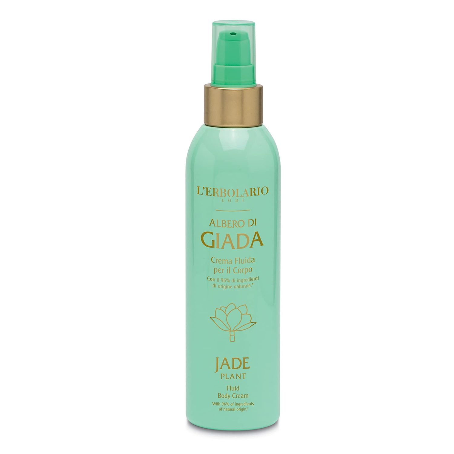 LErbolario Jade Plant Fluid Body Cream - Moisturizing Cream for Dry Skin - Jade Plant Extract - With Coconut, Shea Butter, and Vitamin E - 6.7 oz