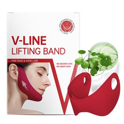 V Line Lifting Mask, Double Chin Mask, Double Chin Reducer, Neck Skin Chin Contour Tightening Firming Face Lift Tape Mask, Chin Strap for Double Chin for Women, with Collagen, Hydrating Anti-aging