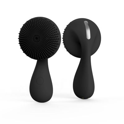 ZAQ Tara Sonic Facial Cleansing Brush | Silicone Face Scrubber | Soft and Smooth Bristles Removes Dead Skin Cells and Makeup | for All Skin Types - Black