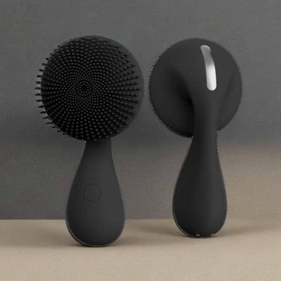 ZAQ Tara Sonic Facial Cleansing Brush | Silicone Face Scrubber | Soft and Smooth Bristles Removes Dead Skin Cells and Makeup | for All Skin Types - Black