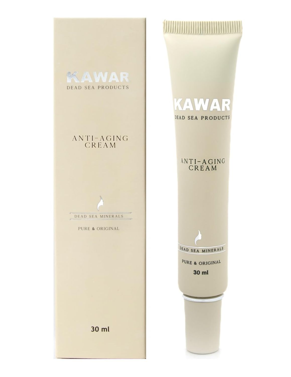 KAWAR Dead Sea Anti-Aging Face &amp; Neck Cream | Hyaluronic Acid, Collagen, Niacinamide | Anti-Wrinkle Moisturizer for Women &amp; Men, 1 oz