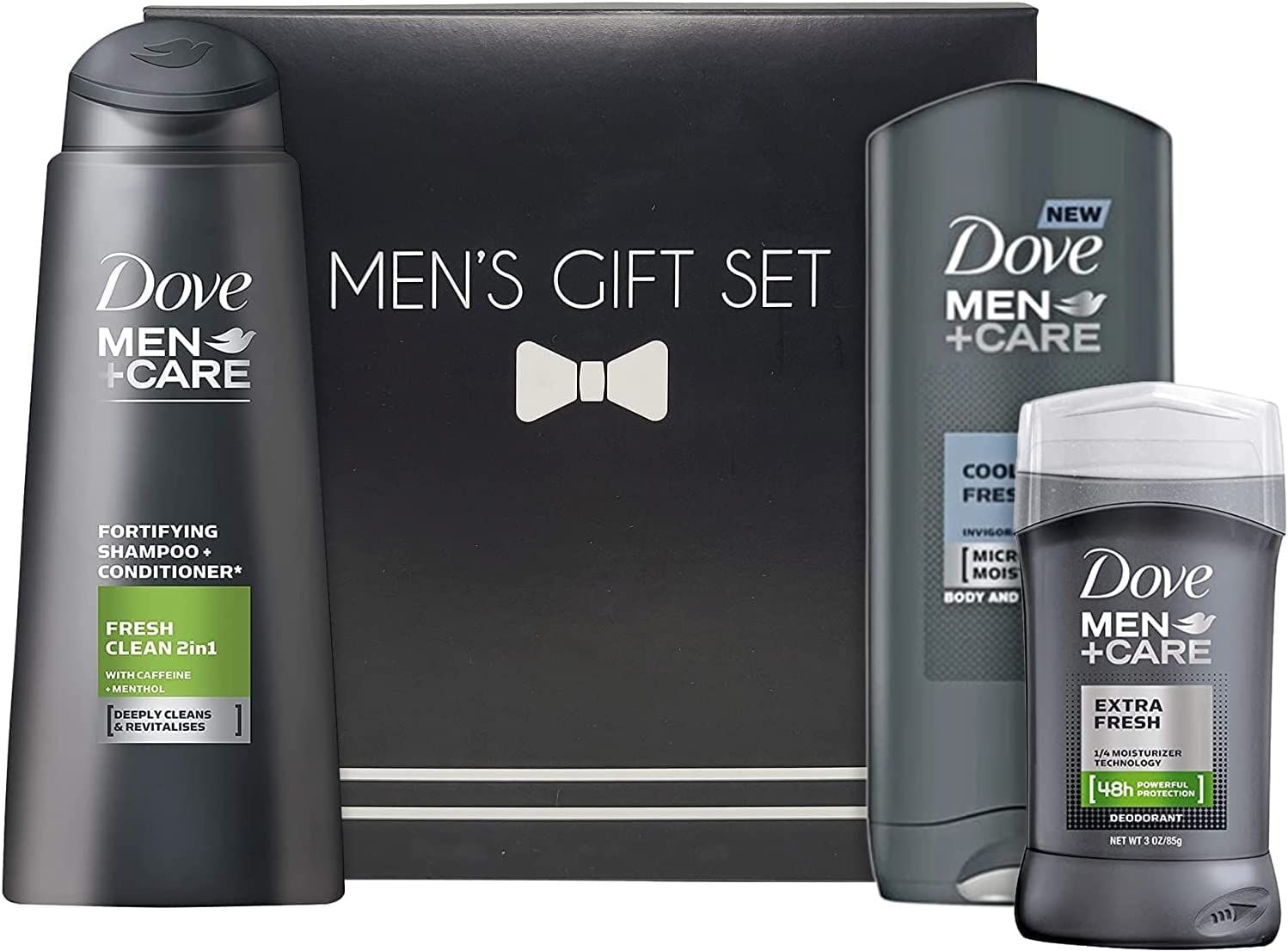 Men+Care Bath &amp; Body Spa Gift Basket for Men, Best Gift for Father&#39;s Day &amp; Birthday, Body Wash + Shampoo &amp; Conditioner + Anti-perspirant in Gift Box