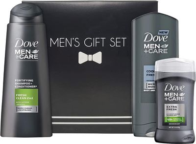 Men+Care Bath &amp; Body Spa Gift Basket for Men, Best Gift for Father&#39;s Day &amp; Birthday, Body Wash + Shampoo &amp; Conditioner + Anti-perspirant in Gift Box