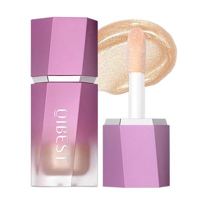 Yeweian Liquid Highlighter Makeup Stick, Silky Smooth Face Shimmer Bronzer Stick, Lightweight Waterproof Highlight Face Illuminator, Natural Glow Makeup Highlighters for Face, 04 Rose Gold