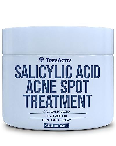 TreeActiv Invisible Acne Spot Treatment, 150+ Treatments, Salicylic Acid &amp; Tea Tree Oil No Show Spot Treatment for Cystic &amp; Hormonal Acne, Works for Blackheads &amp; Whiteheads