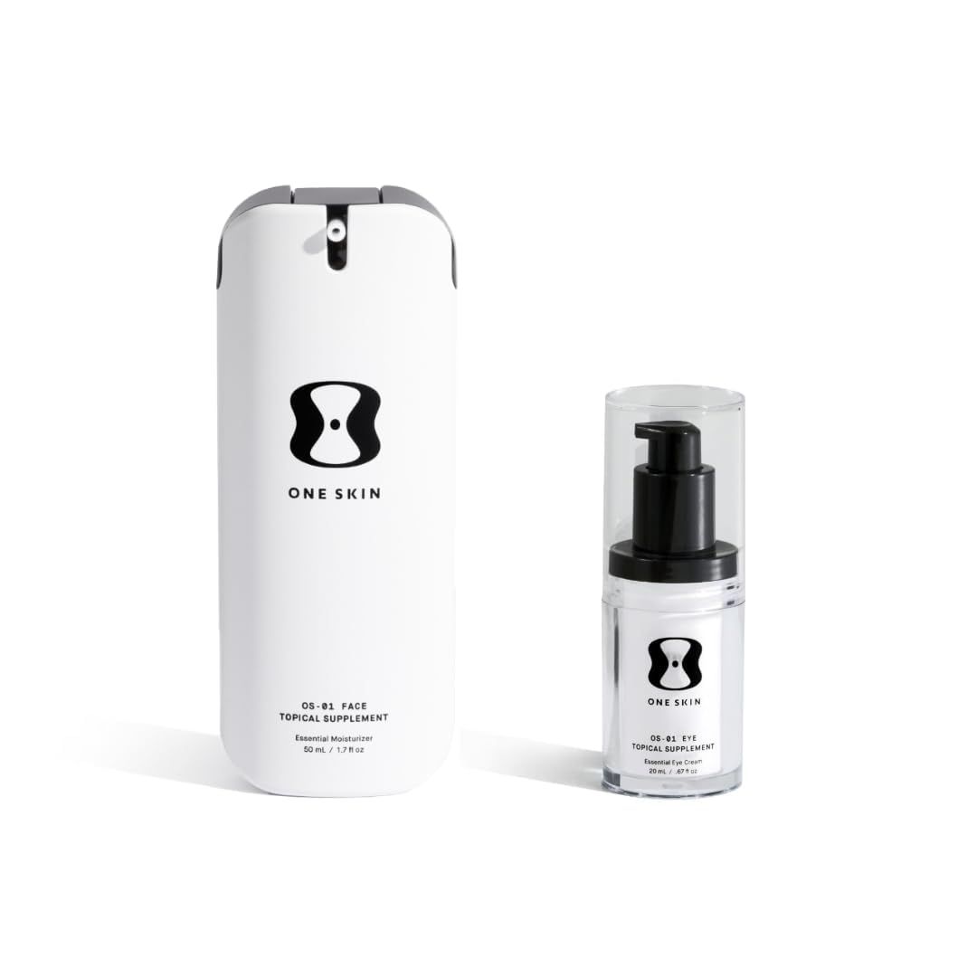 OneSkin FACE &amp; EYE OS-01 Peptide Topical Supplement | Skin Longevity Age Reversal Moisturizer and Eye Cream