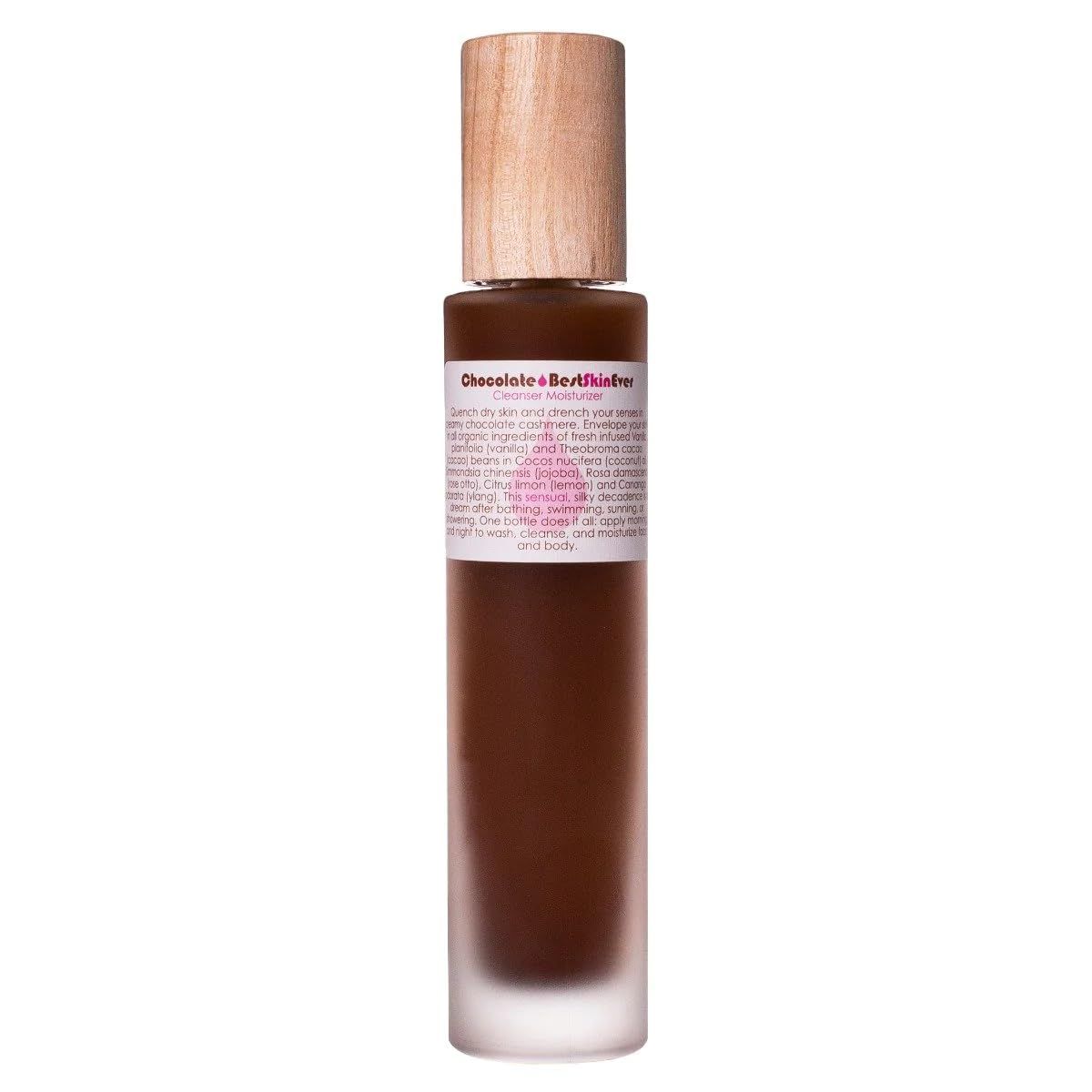 LIVING LIBATIONS - Organic Best Skin Ever All-In-One Facial Cleanser, Exfoliator + Moisturizer | Natural, Wildcrafted, Vegan Clean Beauty (Chocolate, 3.4 fl oz | 100 mL)
