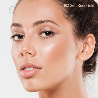 MYMERRY Dewy Highlighter Makeup, Highlighter Makeup Stick for Face and Body, Radiant &amp; Shimmer Glow, Buildable Color for All Day | Vegan &amp; Cruelty-Free | Champagne Rose Gold 15g/0.53fl.Oz