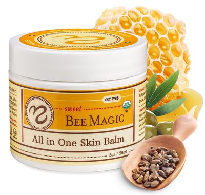 Sweet Bee Naturals - Sweet Bee Magic, All In One Healing Organic Skin Balm. Organic Skin Aid, Small Batch Crafted in USA, Certified Organic, All Natural Skin Aid- 2 Ounce Jar