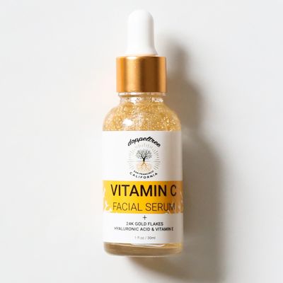 Organic Vitamin C Facial Serum for Face with Hyaluronic Acid, Vitamin E and 24K Gold - Anti Aging, Wrinkles, Dark Spots &amp; Acne Scar Vit C (20%) Treatment - Formulated in San Francisco