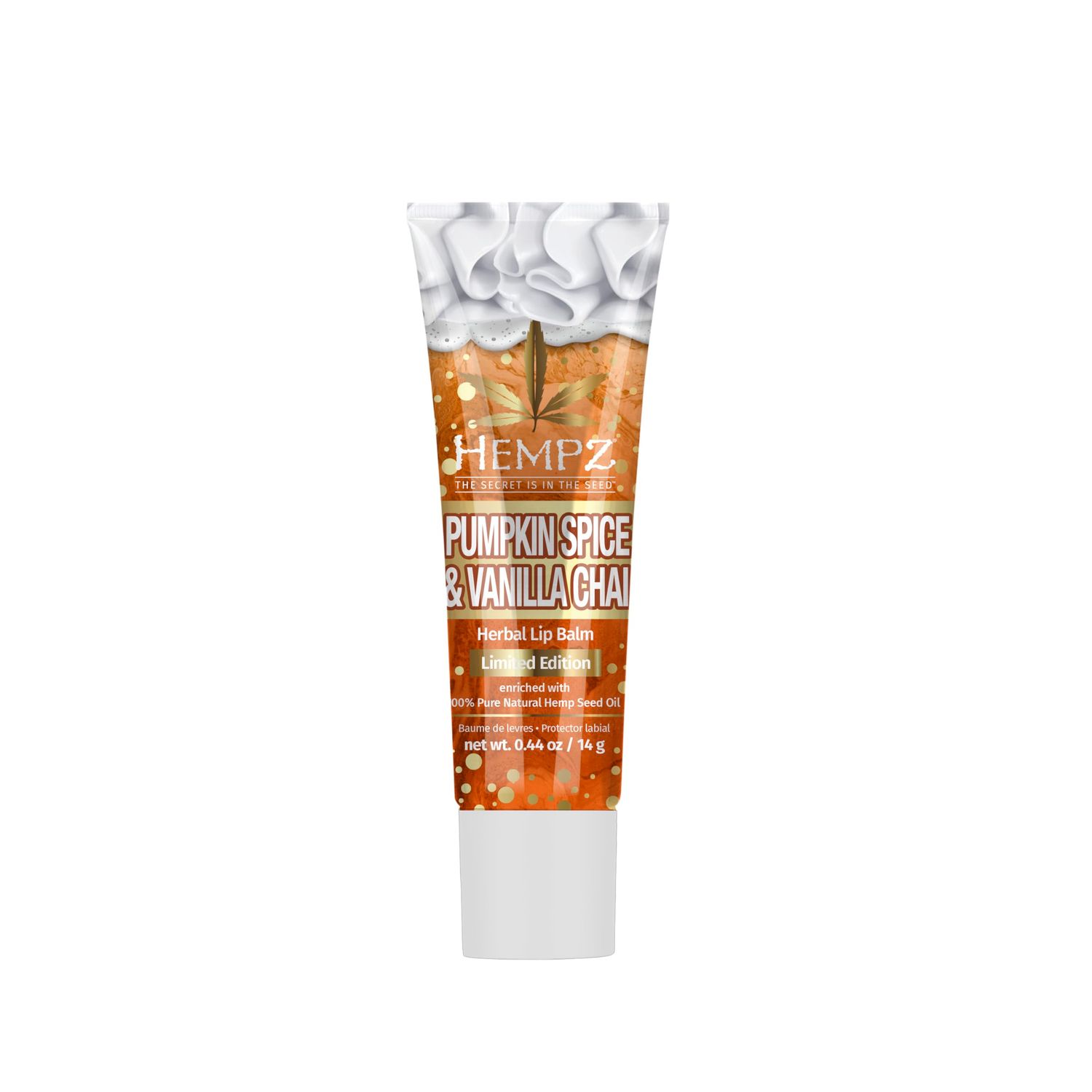Hempz Limited Edition Pumpkin Spice &amp; Vanilla Chai Herbal Lip Balm .44 oz