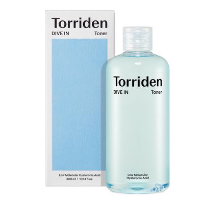 Torriden Dive in Toner 300ml (10.14 fl. oz.) | pH Balancing Facial Toning Water for Dry Skin | Hyaluronic Acid, Panthenol, Allantoin