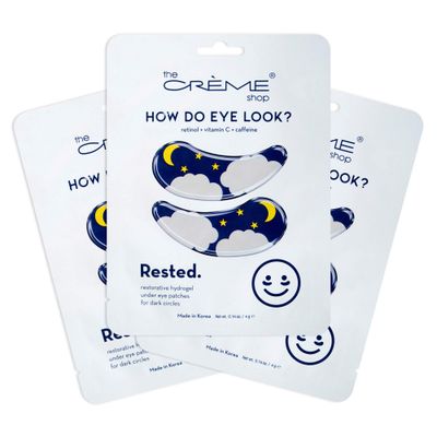 The Crme Shop - Rested Hydrogel Under Eye Patches for Dark Circles - Korean Skincare (3 Pack)