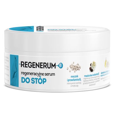 Regenerum Foot Regenerating Serum - Footcare for Rough and Cracked Skin - Deeply Softening, Restores, Repairs - Rich in Urea, Provitamin B5, Shea Butter, Vitamin E, and Essential Oils