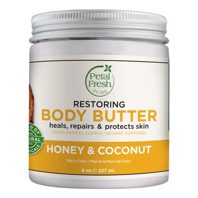 Petal Fresh Pure, Restoring Body Butter, Heals, Repairs &amp; Protects Skin with Honey &amp; Coconut Oil, 8 Fl oz