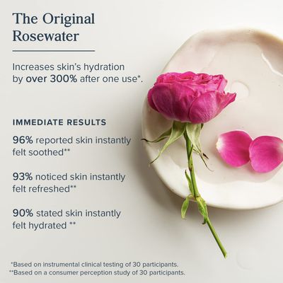 HERITAGE STORE Rosewater - Refreshing Facial Splash for Glowing Skin with Damask Rose - All Skin Types - Rose Water for Face - Made Without Dyes or Alcohol, Hypoallergenic, Vegan, Cruelty Free, 4oz