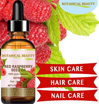 Red Raspberry Seed Oil. 100% Pure/Natural/Undiluted/Refined Cold Pressed Carrier Oil. 0.5 Fl.oz.-15 ml. For Skin, Hair, Lip And Nail Care. by Botanical Beauty.