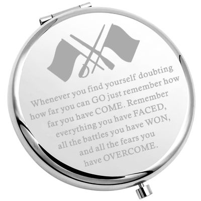 TIIMG Color Guard Inspirational Quote Compact Mirror Gift Color Guard Charm Gift Flag Girl Gift Senior Gift Tossing Spinning Flag Makeup Mirror (Color Guard Compact Mirror)