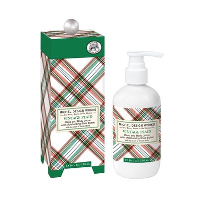 Michel Design Works Hand and Body Lotion, Vintage Plaid in Beautiful Designer Box