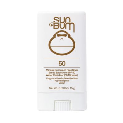 Sun Bum Mineral SPF 50 Face Stick Sunscreen | Water-Resistant Broad Spectrum Sunblock with Vitamin E | Hypoallergenic | Hawaii 104 Act Compliant (Octinoxate &amp; Oxybenzone Free)| Travel Friendly 0.53 oz
