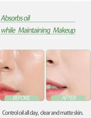 Oil Blotting Paper - 300 Sheets w/Mirror, Puff &amp; Refills, Absorbs Excess Face Oil, Controls Shine, Gentle for Makeup Use.