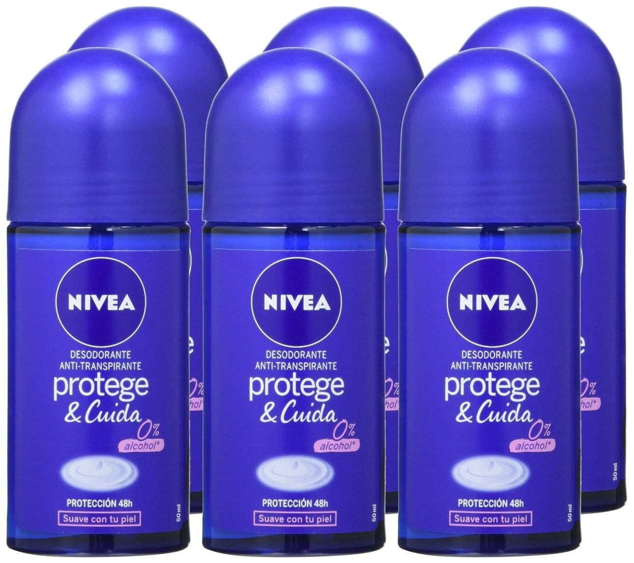 Nivea Nivea Roll-On Protection &amp; Care 50 ml Pack of 6