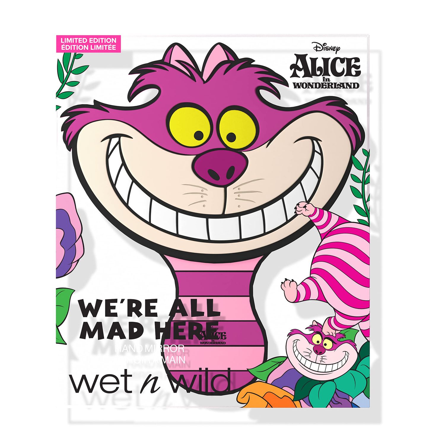 wet n wild Alice In Wonderland Collection, Comfort-Grip Handle, Versatile &amp; Portable Hand Mirror- We&#39;re All Mad Here