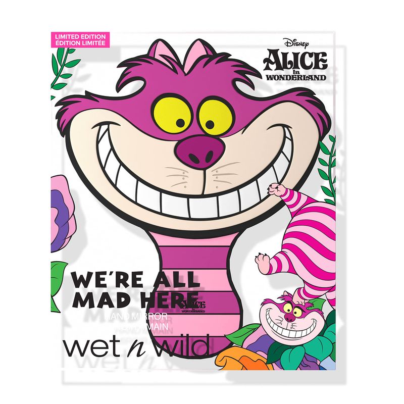 wet n wild Alice In Wonderland Collection, Comfort-Grip Handle, Versatile &amp; Portable Hand Mirror- We're All Mad Here