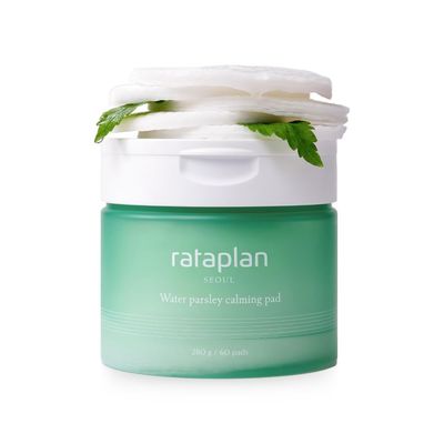 RATAPLAN Water Parsley Calming Pad, Hypoallergenic Soothing Pad, Dead Skin Care, Replenish Moisture, Korean Skincare 60pads 280g