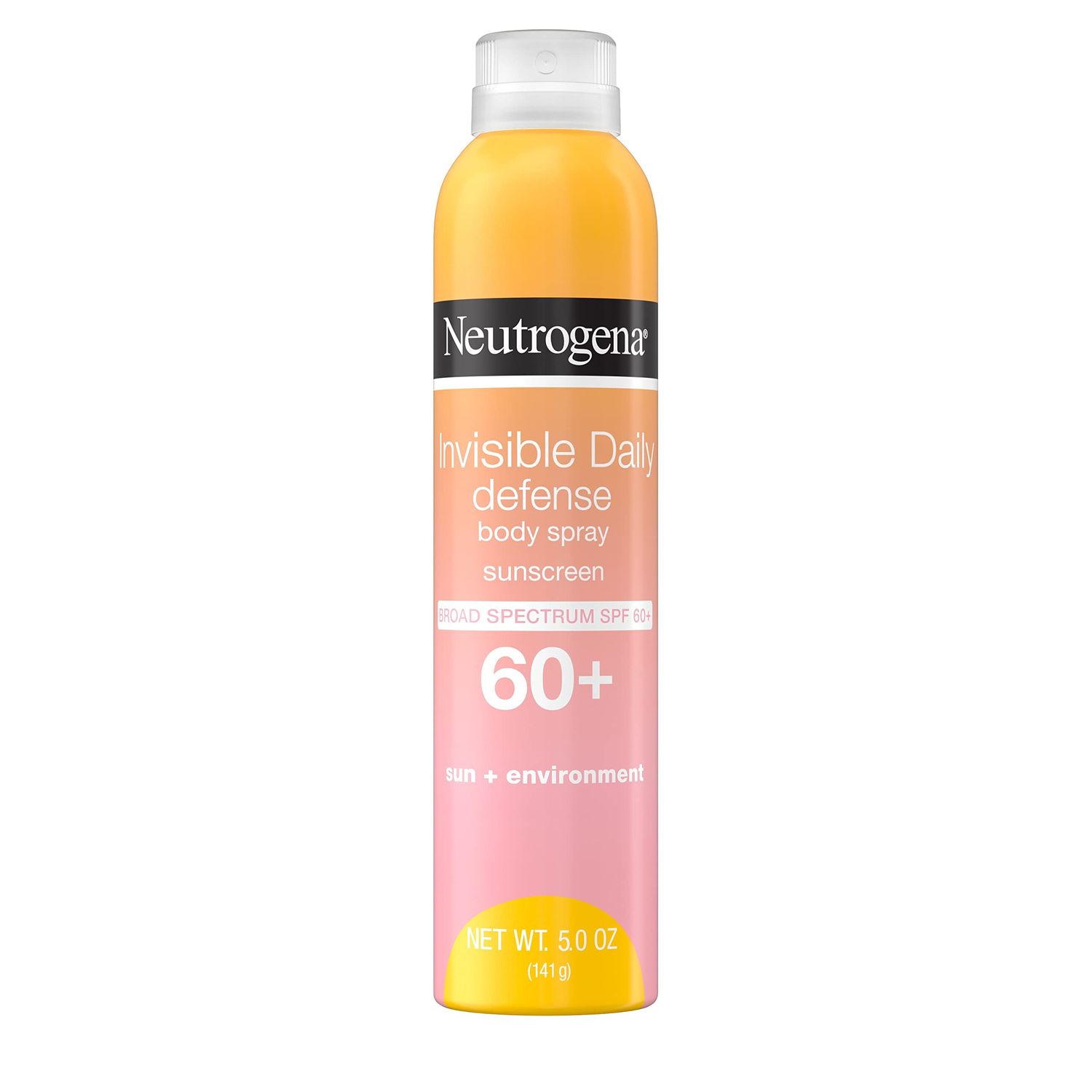 Neutrogena Invisible Daily Defense Body Sunscreen Spray, Broad Spectrum SPF 60+, Oxybenzone-Free &amp; Water-Resistant, Sun &amp; Environmental Aggressor Protection, Antioxidant Complex, 5.0 oz