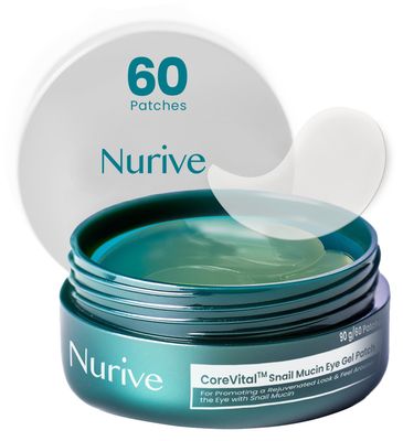 NURIVE Under Eye Patches for Dark Circles | Korean Under Eye Patches &amp; Puffy Eye Patches | Moisturizing Dark Circles Under Eye Treatment Skincare Snail Mucin Eye Patches &amp; Dark Eyes Circle Treatment