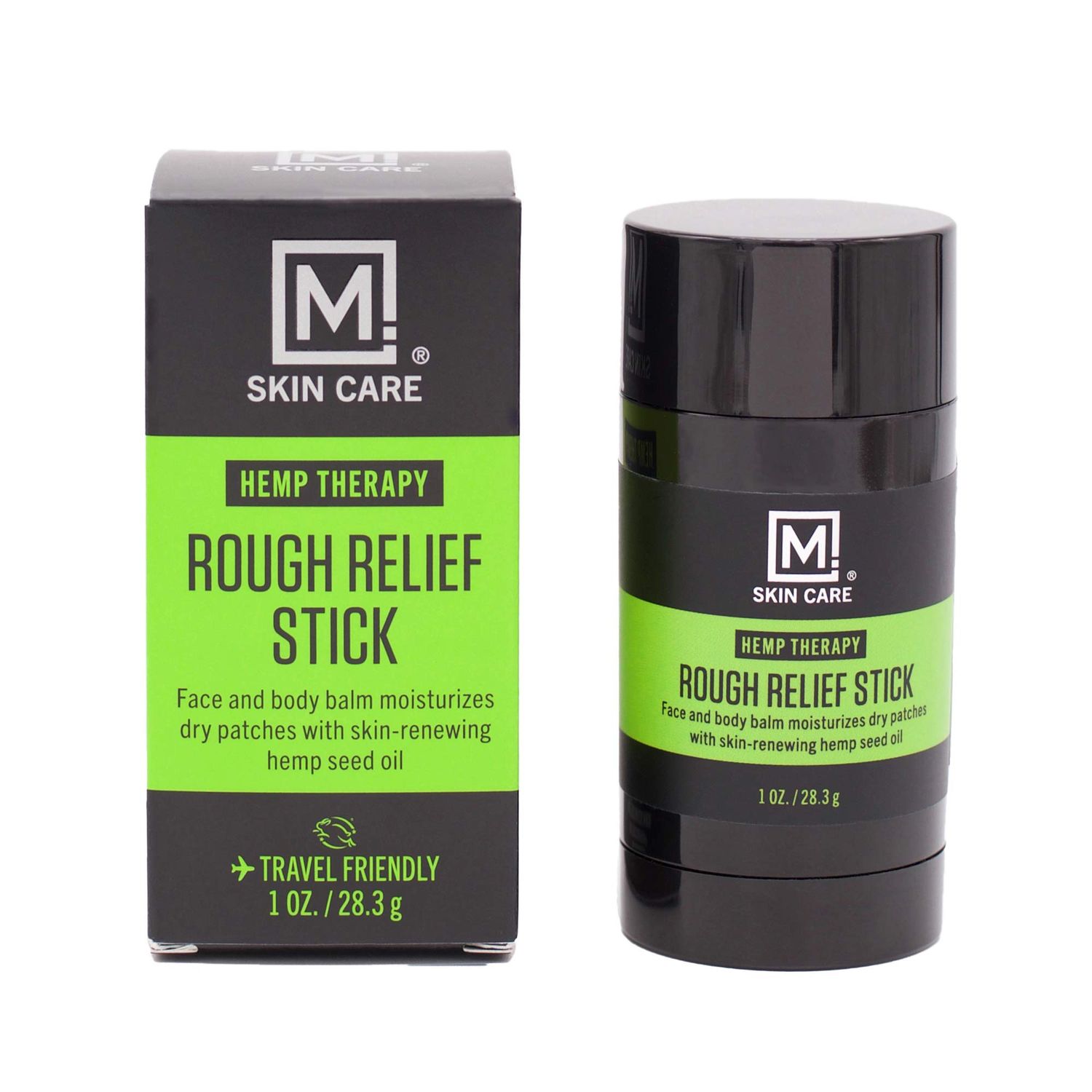 M. Skin Care Hemp Therapy Rough Relief Body and Face Balm for Men, Moisturizing Shea Butter, Cruelty Free