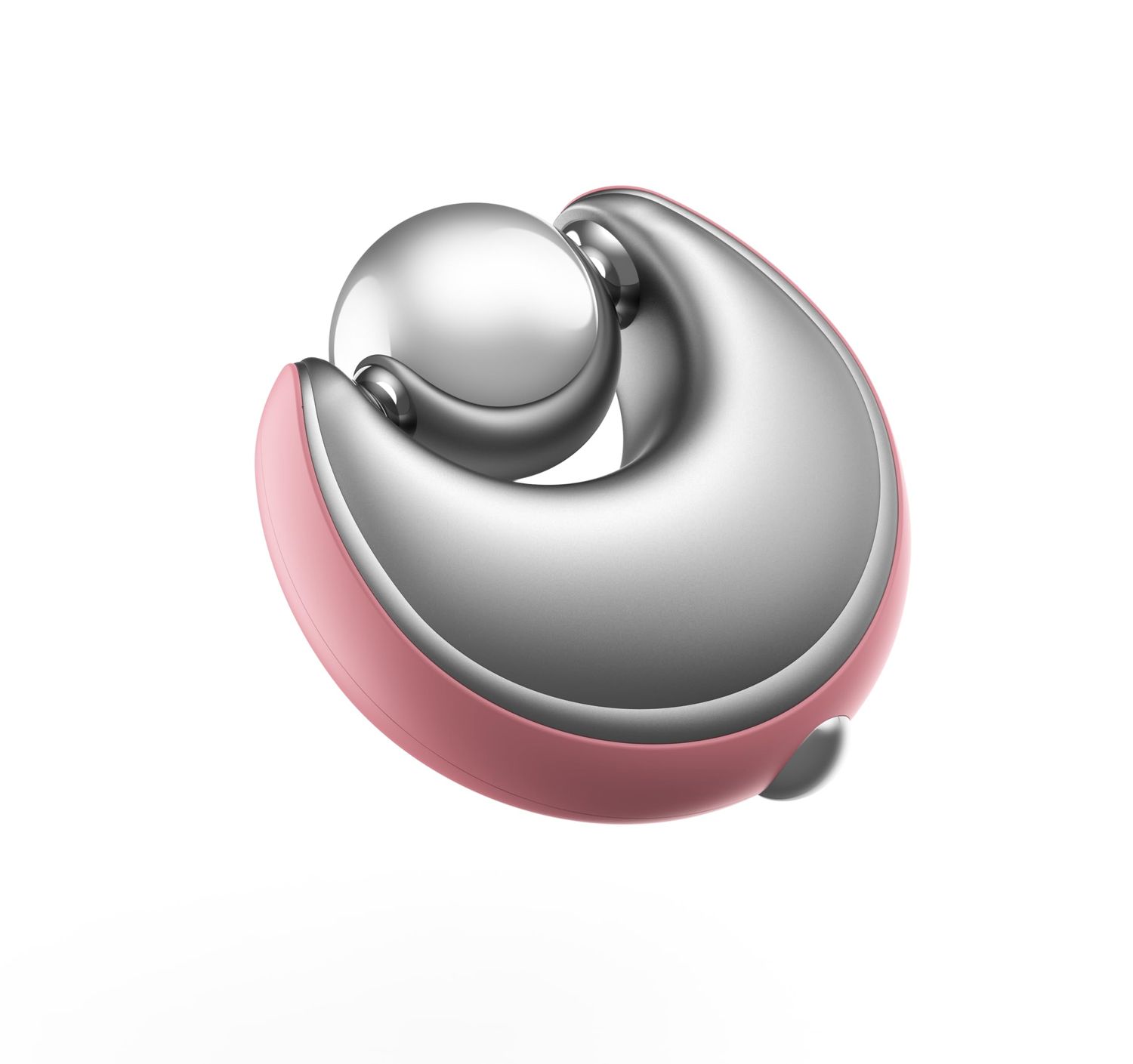 Vcycal Facial Massage Globes, 360 Rotating Stainless Steel Ice Roller for Face and Eye, Durable Cold Facial Globes for Skin Care Pink