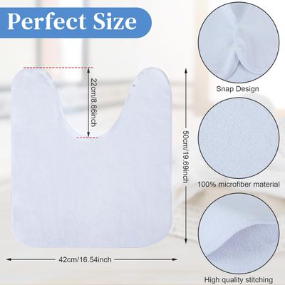 VitalCozy 12 Pieces Facial Towels Split Design Soft Esthetician Towels Removing Spa Microfiber Face Cloth for Home Salon Facial Steam Massage and Cleansing(White)