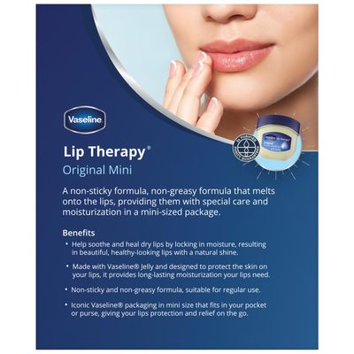 Vaseline Lip Therapy 6-Pack - Mini Lip Balm for Healing Dry Lips, Travel-Size Petroleum Jelly Lip Care, Premium Gift Set, 0.25 Oz Each