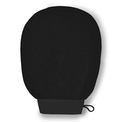 Tandoler Exfoliating Glove(1pc)-Remove Unnecessary Dead Skin and Exfoliator, Keratosis Pilaris Treatment, Can Be Used Before Self Tanner Mitt and Body BufferBlack