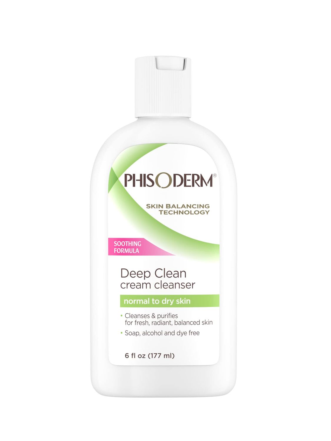 pHisoderm Deep Clean Cream Cleanser for Normal to Dry Skin, 6 fl oz Bottle (Pack of 6)