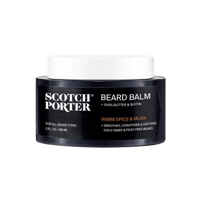 Scotch Porter Conditioning Beard Balm - Smooth, Shape, Moisturize &amp; Soften Coarse, Dry Beard Hair while Encouraging Growth for a Fuller/Healthier-Looking Beard - Original Scent, 3 oz. Jar