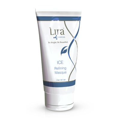 Lira Clinical ICE Refining Masque - Acne &amp; Oil Control Kaolin Clay Mask with Niacinamide &amp; Salicylic Acid - Calm Skin &amp; Refine Pores with Collagen Peptides &amp; Plant Stem Cells - 2 fl oz