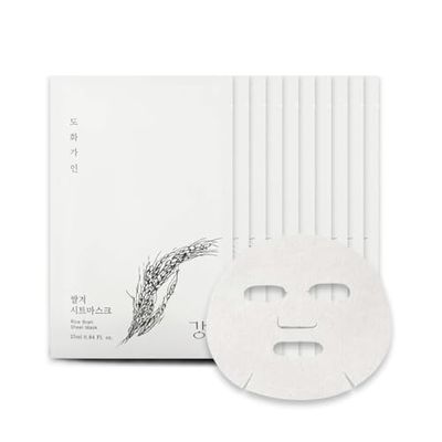 House of Dohwa Rice Bran Sheet Mask | Nutrient Enriched Cotton Sheet Mask | Soothing &amp; Nourishing | Made with Domestically Sourced Korean Rice | 10 Count