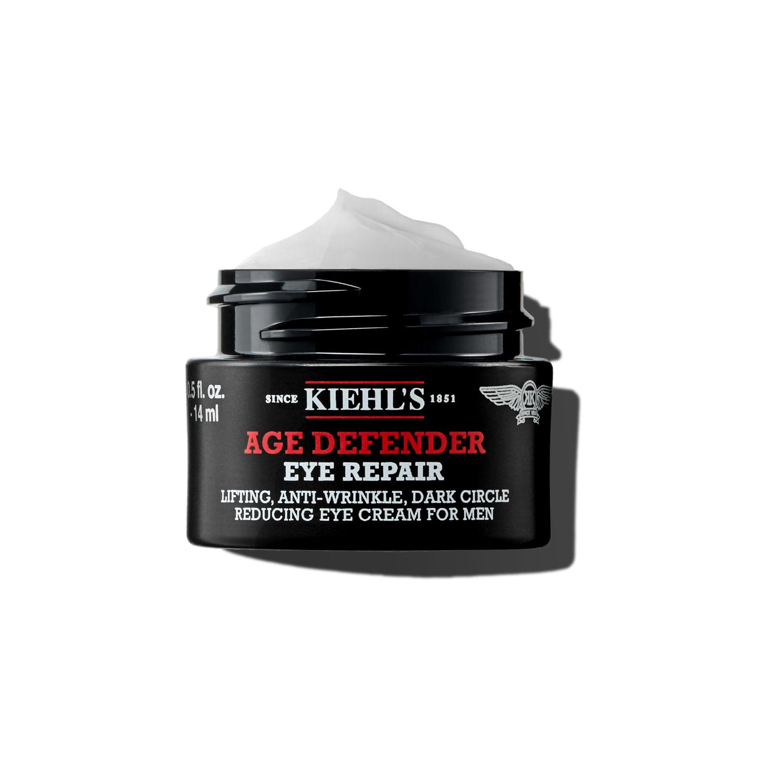 Kiehl&#39;s Age Defender Eye Repair, Anti-Aging Eye Cream for Men, Lift, Firm and Visibly Reduce Dark Circles and Crows Feet, Instantly Brightens, Paraben-free, Fragrance-free - 0.5 fl oz