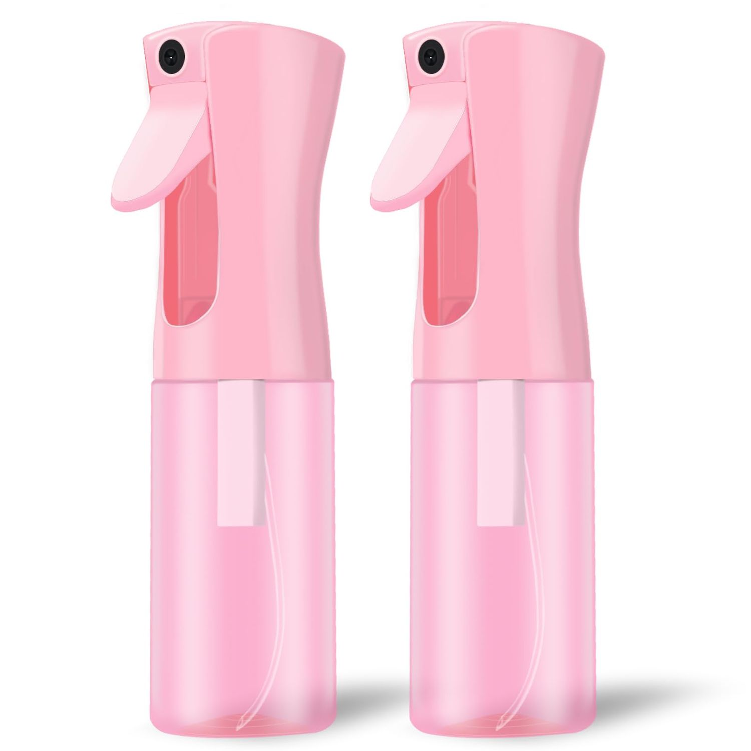LERPOLOR Empty Spray bottles, Continuous Spray Bottle for Hair, Spray Water Bottle Fine Mist Refillable, Skin Care, Showering Pets, Plants, travel, Ironing and Cleaning 6.8 Ounce (2 Pack, Pink)