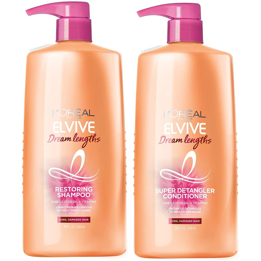 L&#39;Oreal Paris Elvive Dream Lengths Shampoo and Conditioner Kit, Paraben Free, 1 kit (Packaging May Vary)