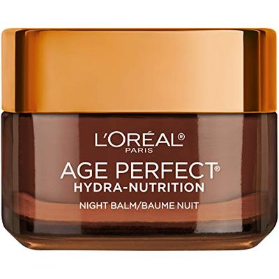 L&#39;Oreal Paris Skincare Age Perfect Hydra Nutrition Ultra Nourishing Honey Night Balm, Face Moisturizer to Comfort, Improve Resilience on Dry Skin, Manuka Honey and Nurturing Oils, 1.7 oz.