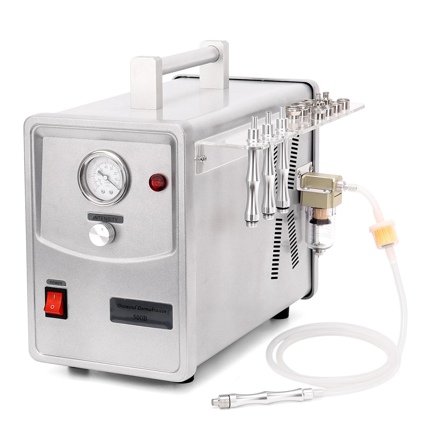 Professional Diamond Dermabrasion Microdermabrasion Machine Facial Skin Care Device Equipment (Suction Power: 0-68cmHg) w/ 400 Pcs Cotton filters