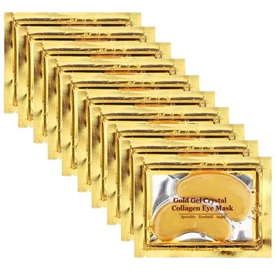 Permotary 30 Pairs 24K Gold Gel Crystal Collagen Eye Pads, Under Eye Mask for Moisturizing,Fine Lines, Dark Circles&amp; Puffy Eyes Under Eye Patches, Gold