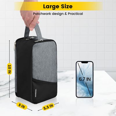 Vorspack Travel Toiletry Bag - Large Toiletry Bag for Men Water Resistant Skincare Bag Dopp Kit for Bathroom Toiletries Accessories Gifts - Grey