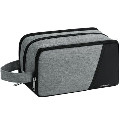 Vorspack Travel Toiletry Bag - Large Toiletry Bag for Men Water Resistant Skincare Bag Dopp Kit for Bathroom Toiletries Accessories Gifts - Grey